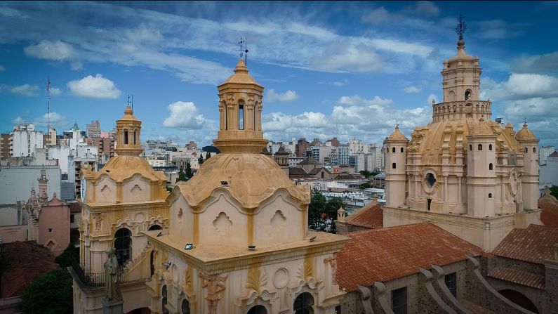 Una vista aérea de las cúpulas de la Catedral de Córdoba