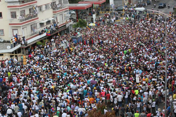 Así se vio la Avenida Victoria, punto de concentración de la manifestación convocada este sábado por Juan Guaidó en Caracas.
