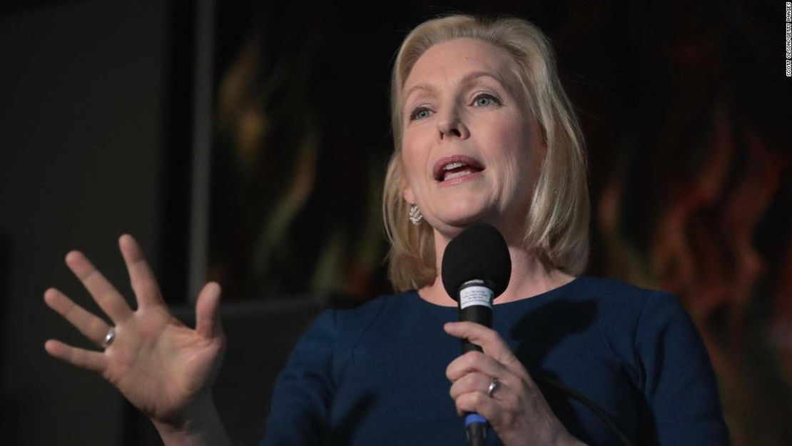 Kirsten Gillibrand, durante un discurso en Iowa, en febrero de este año.