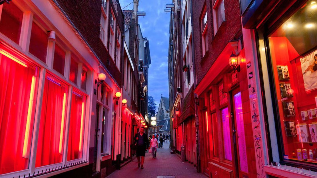 El popular Barrio Rojo de Ámsterdam.