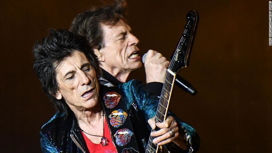 Ronnie Wood y Mick Jagger actuando en Marsella, Francia, en junio de 2018.