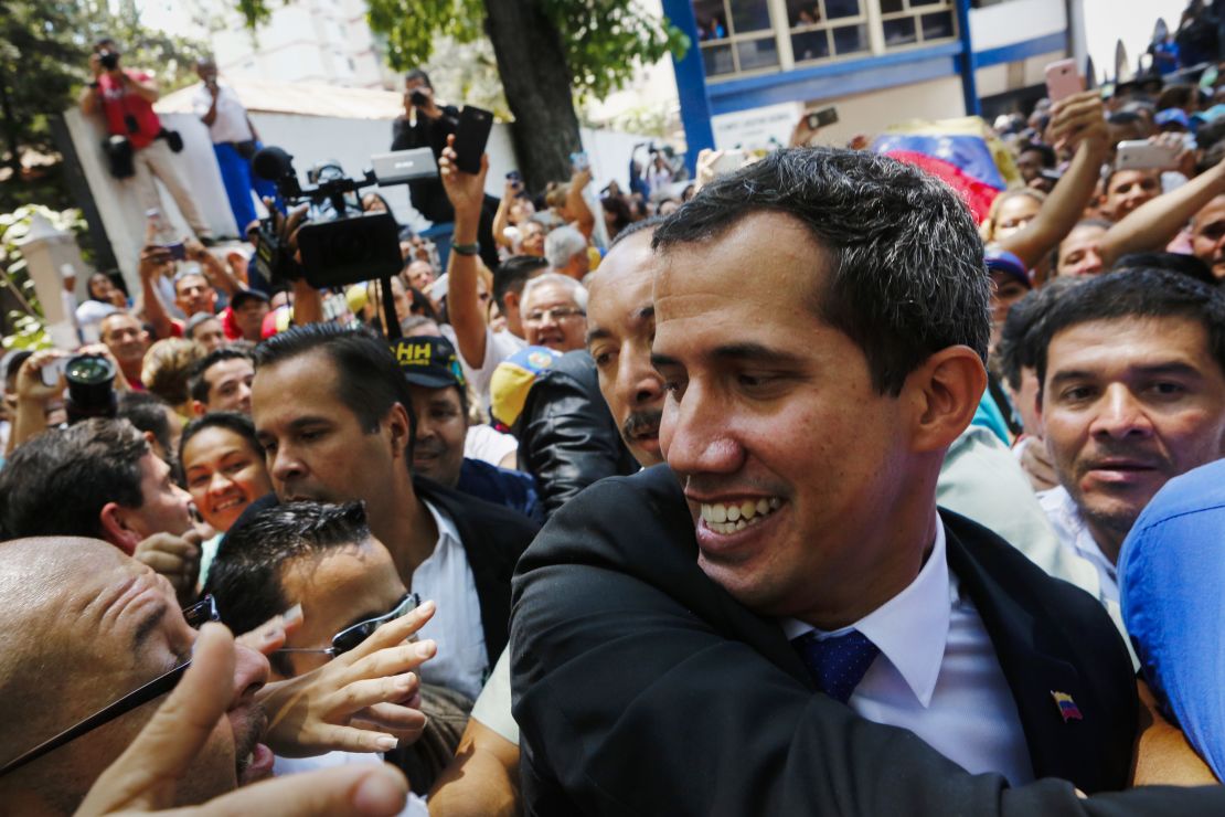 Juan Guaidó, durante una presentación pública en Caracas, Venezuela.