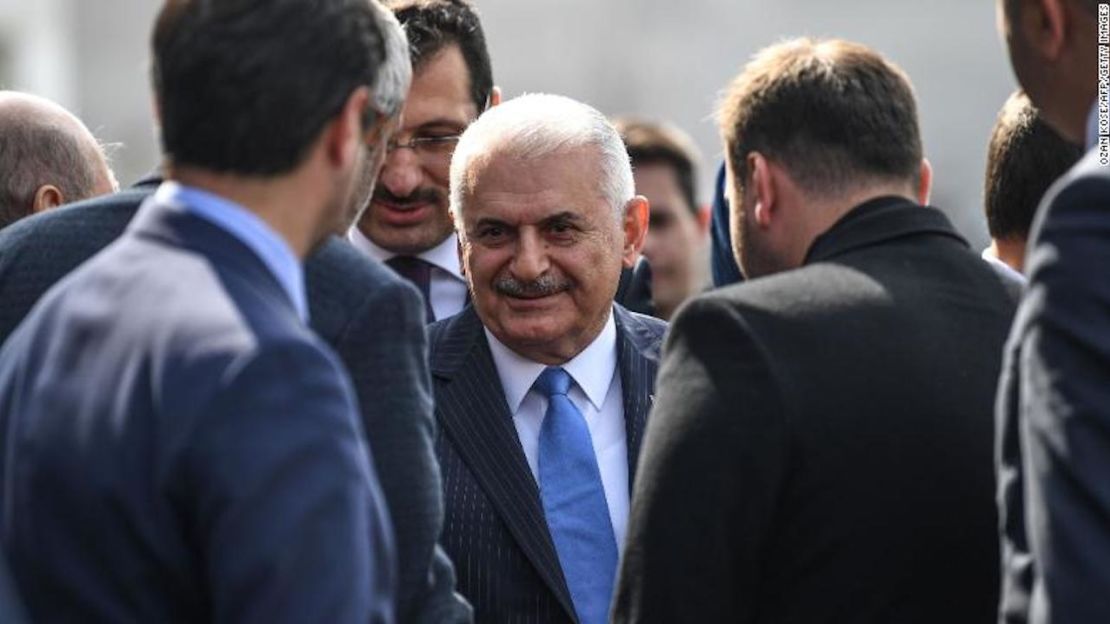 El candidato a la alcaldía Binali Yildirim por el partido AKP en Estambul.