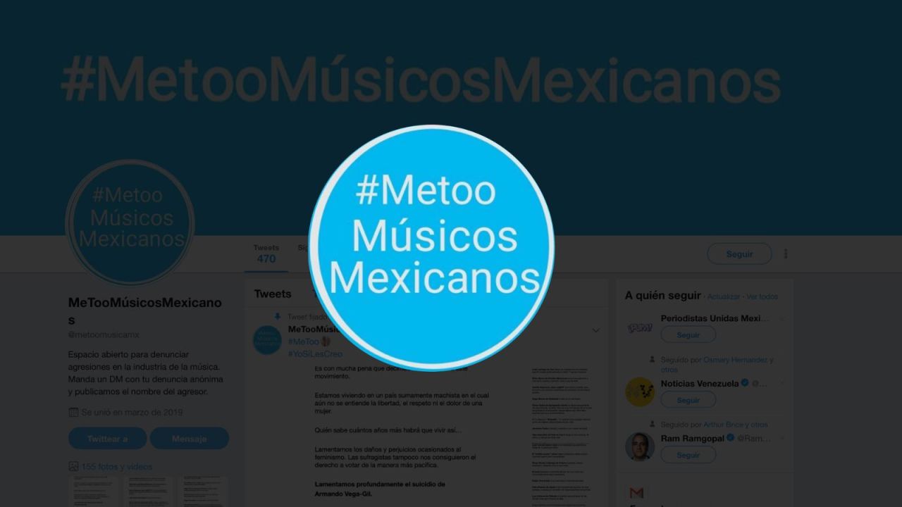 CNNE 633943 - cuenta #metoo para denunciar musicos mexicanos dice adios