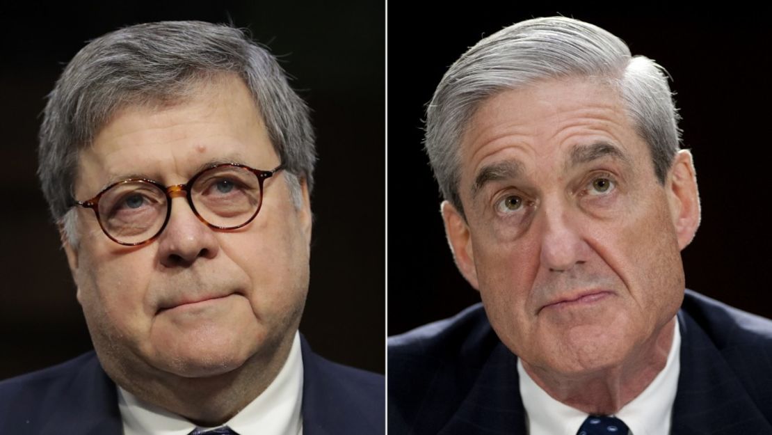 Bill Barr y Robert Mueller.