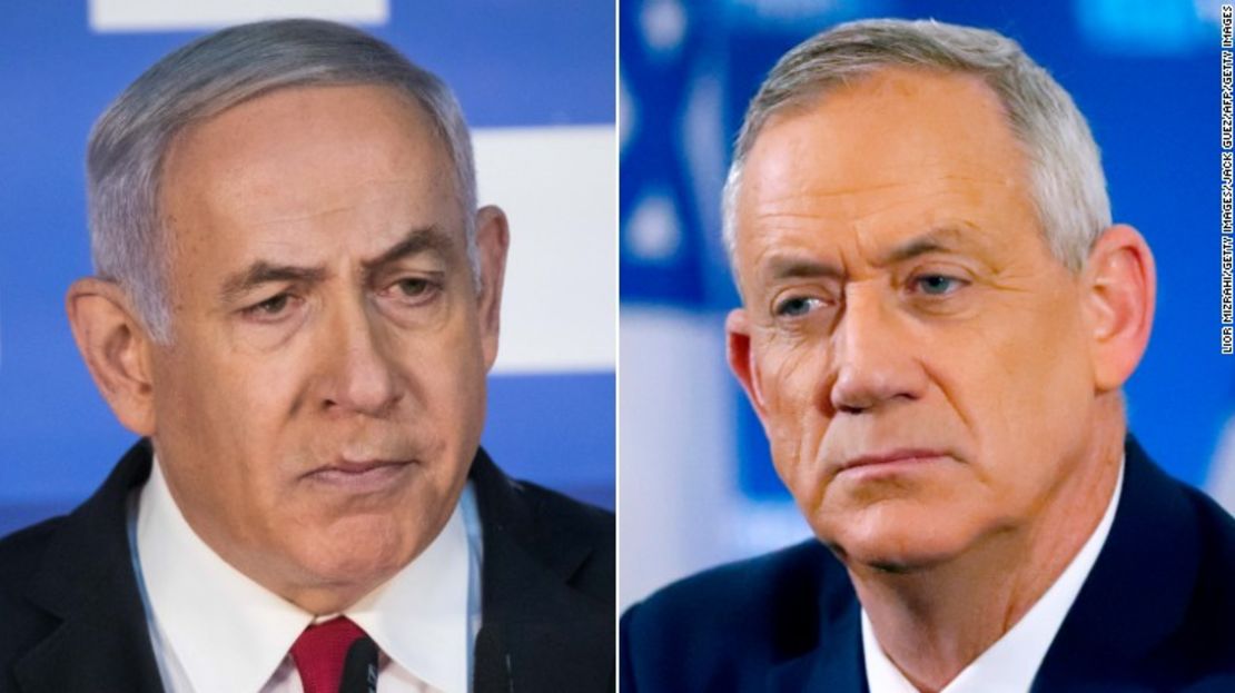 Benjamin Netanyahu y Benny Gantz.