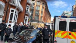 Momento de la detención de Julian Assange en la embajada de Ecuador en Londres.