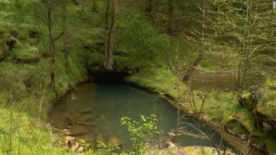 Este es el área alrededor de la cueva en Tennessee.