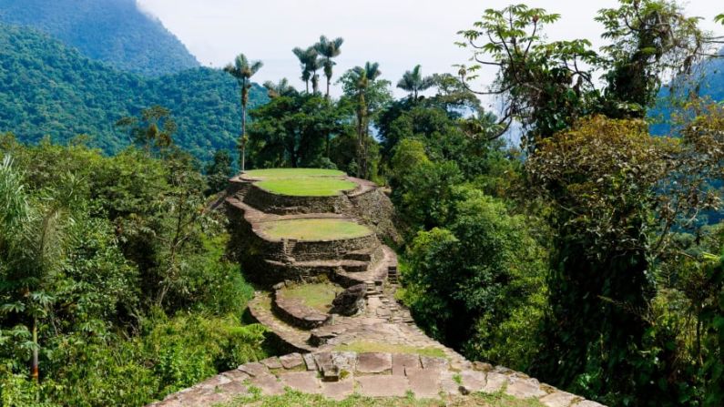 Ciudad Perdida, Colombia — Conocidas como "La Ciudad Perdida", se cree que estas antiguas ruinas son anteriores a Machu Picchu en el Perú y datan incluso de hasta hace 650 años. (Thierry Monasse / Corbis News / Getty Images).