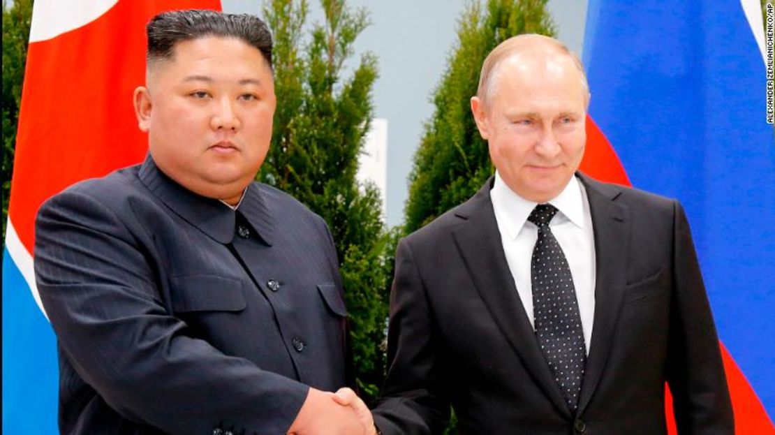 Kim Jong Un y Vladimir Putin.