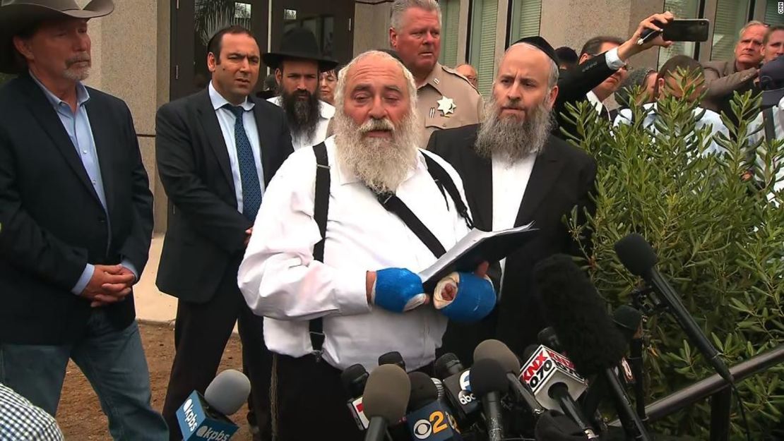 Rabino Yisroel Goldstein, de la sinagoga de Poway, California, en el que se presentó un tiroteo en abril de 2019.