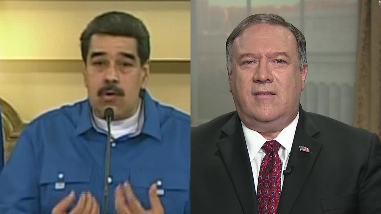 CNNE 644210 - maduro niega plan de huida del pais descrito por pompeo