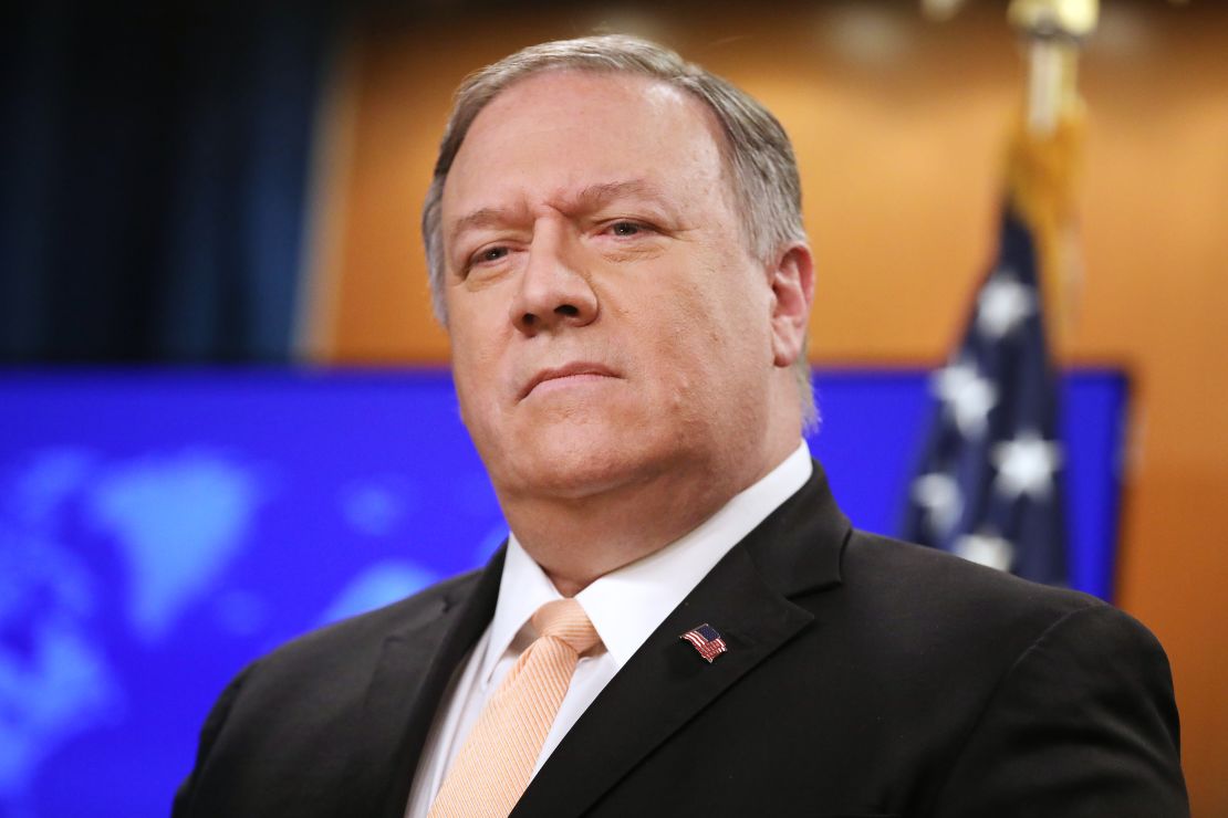 Mike Pompeo, durante una conferencia de prensa.