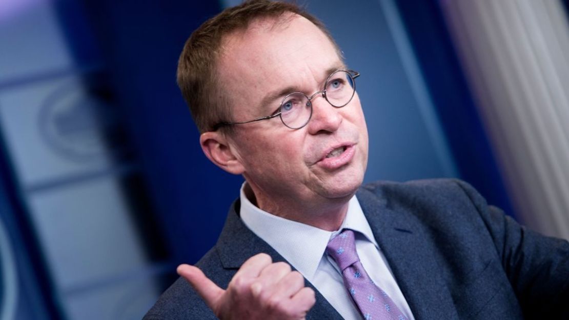 El secretario general interino de la Casa Blanca, Mick Mulvaney, en un evento en la Casa Blanca el 22 de marzo de 2018, cuando se desempeñaba como director de la Oficina de Manejo y Presupuesto.