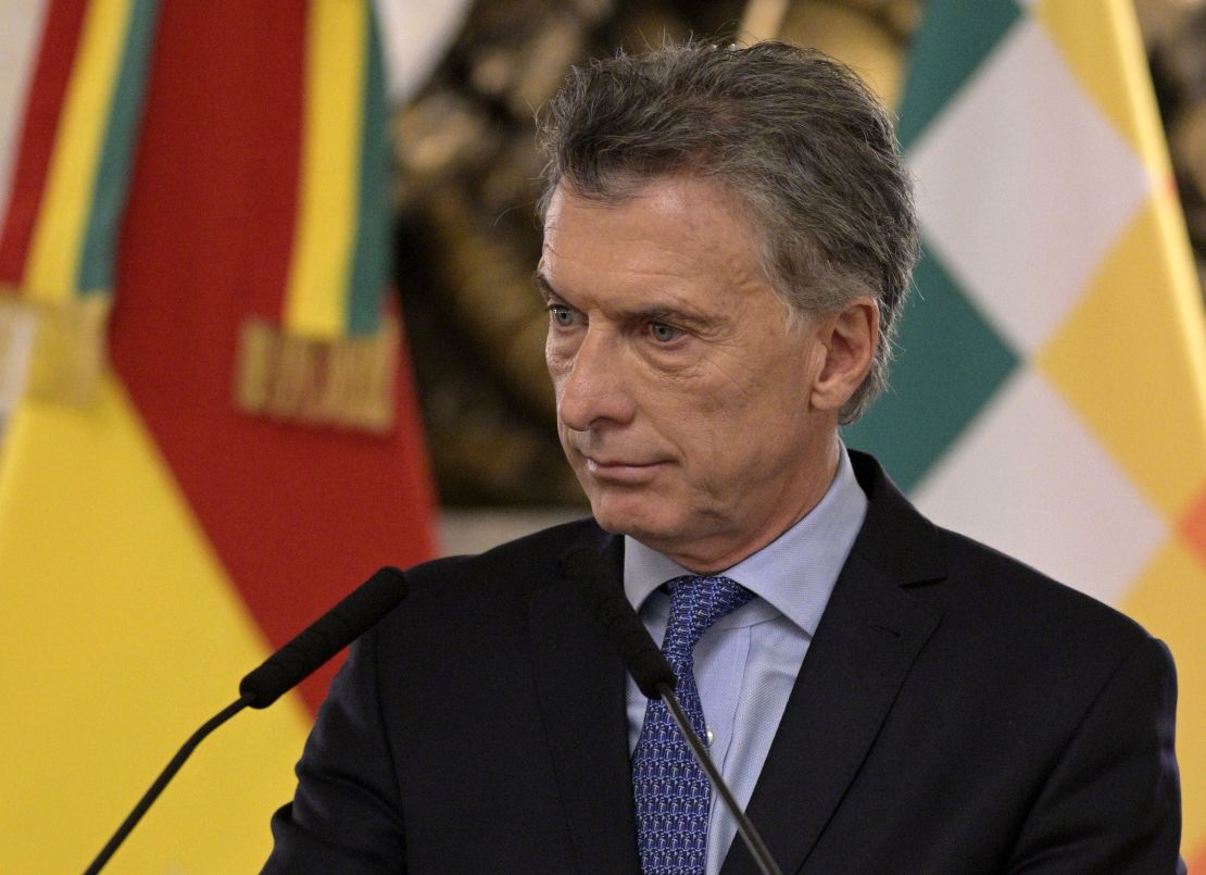 Mauricio Macri, durante una conferencia de prensa en Buenos Aires, Argentina.