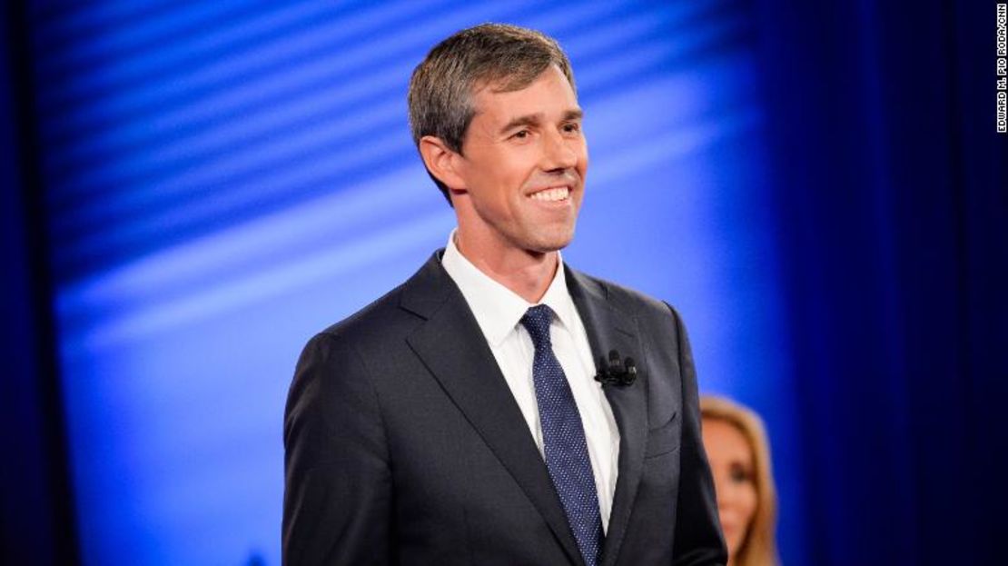 Beto O'Rouke durante un foro de CNN en Des Moines, Iowa.