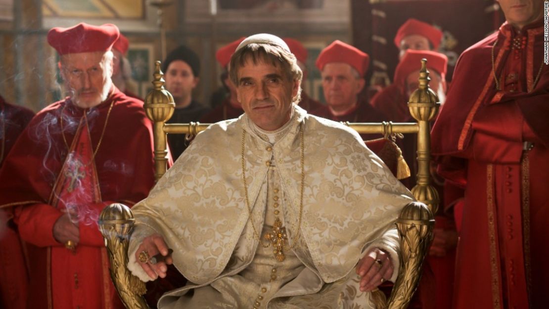 Derek Jacobi as Cardinal Orsini, Jeremy Irons as Rodrigo Borgia, and Peter Sullivan as Cardinal Ascanio Sforza in The Borgias (Season 2, Episode 8) - Photo: Jonathan Hession/SHOWTIME - Photo ID: TheBorgias_208_0131