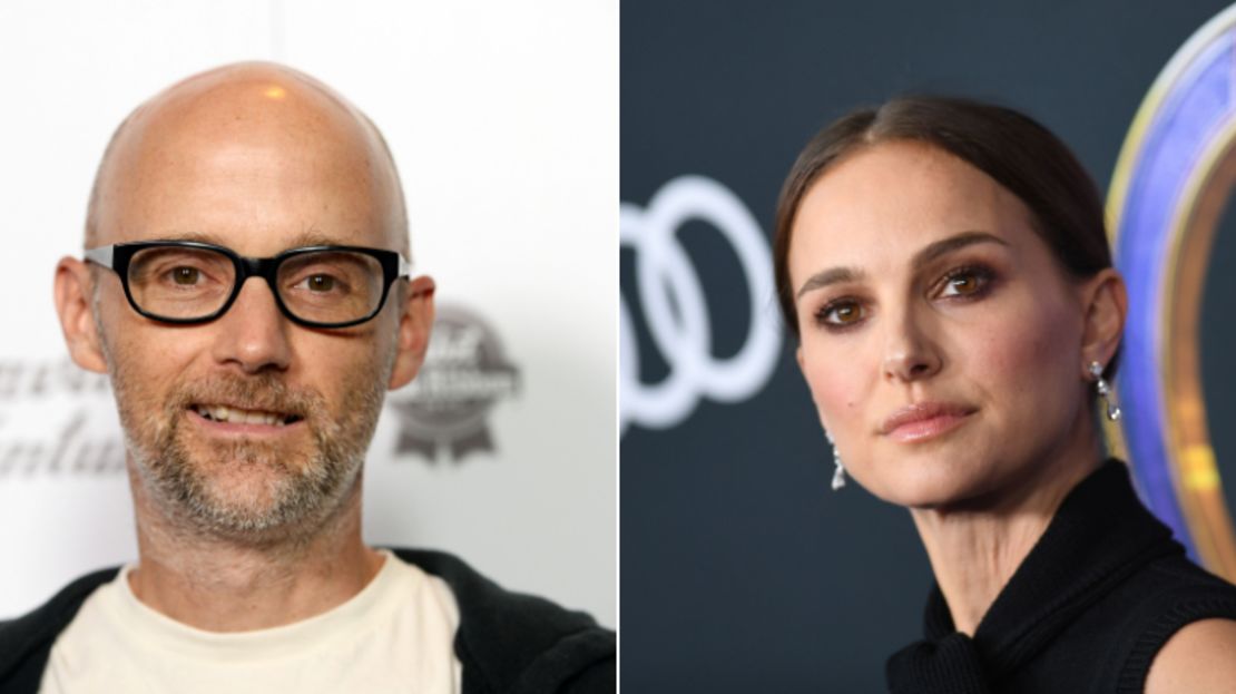 El músico Moby y la actriz Natalie Portman.