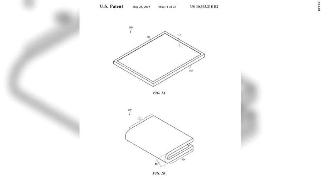 Apple ganó una patente para una pantalla plegable para ser usada en iPhones u otros dispositivos.