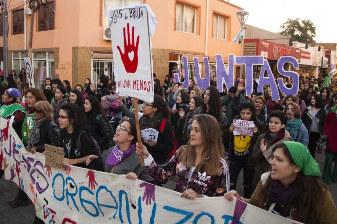 La marcha de las mujeres contra la violencia de género.