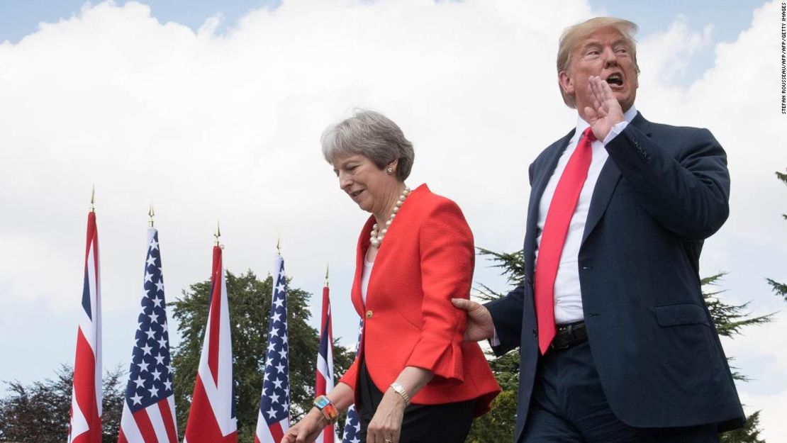 Donald Trump y Theresa May.