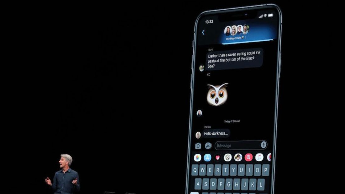 Apple presentó su modo oscuro para el iPhone.