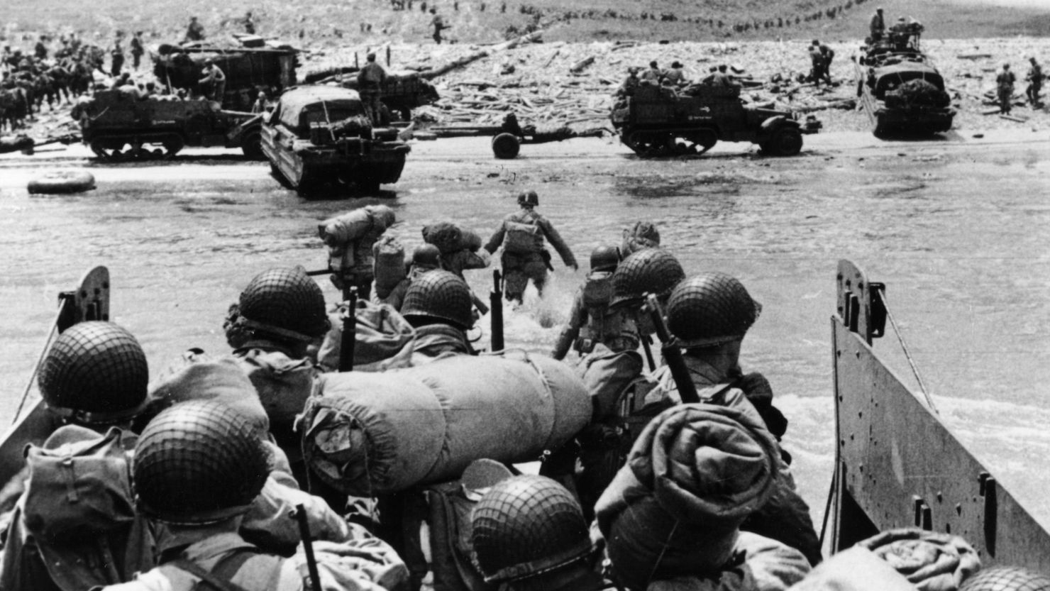 The D-Day allied invasion of Normandy began with paratroopers and soldiers coasting through the air on gliders in the darkness of the early morning hours. And a full moon lit the way.