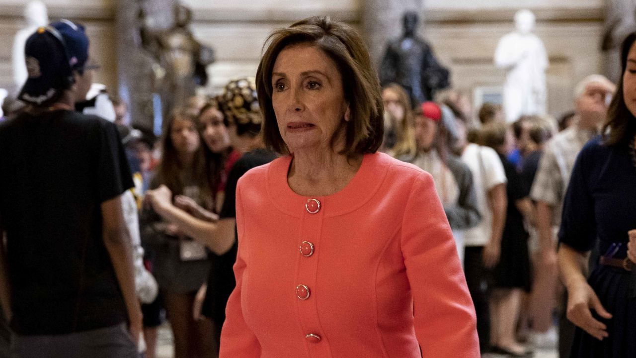 WASHINGTON, DC - JUNE 11: Speaker of the House Nancy Pelosi, (D-CA) walks through Statuary Hall in the U.S. Capitol Building to attend a vote on Capitol Hill on June 11, 2019 in Washington, DC. U.S. The House voted on a resolution to approve civil contempt measures for Attorney General William Barr and former White House Counsel Don McGahn