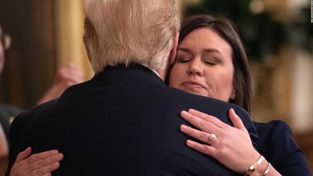 CNNE 660518 - sarah sanders- me encanto trabajar con el presidente trump