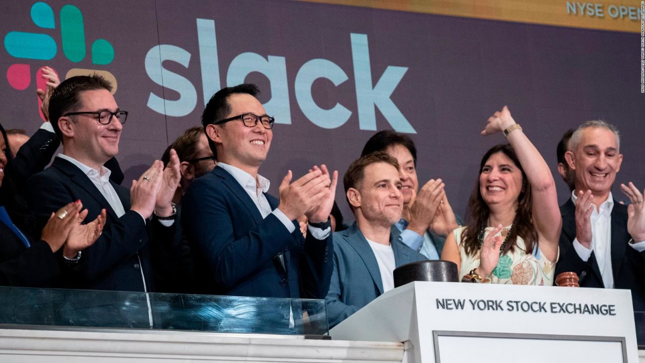 CNNE 663223 - slack- accion crece 49% en su inicio en bolsa