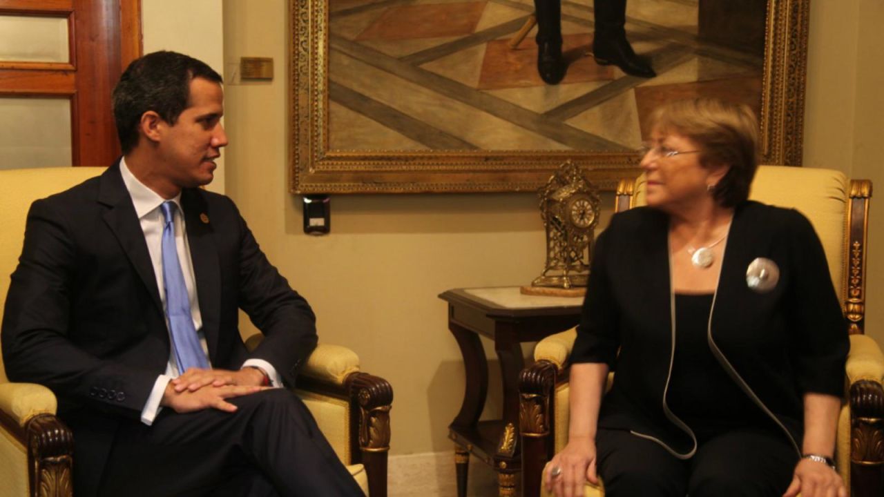 CNNE 663473 - guaido se reune con bachelet en venezuela