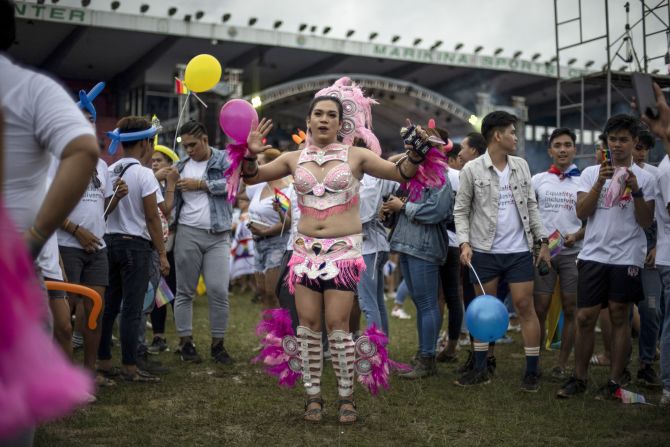 Filipinas. Miles se unieron a la marcha del Orgullo Gay de Manila, capital de Filipinas.