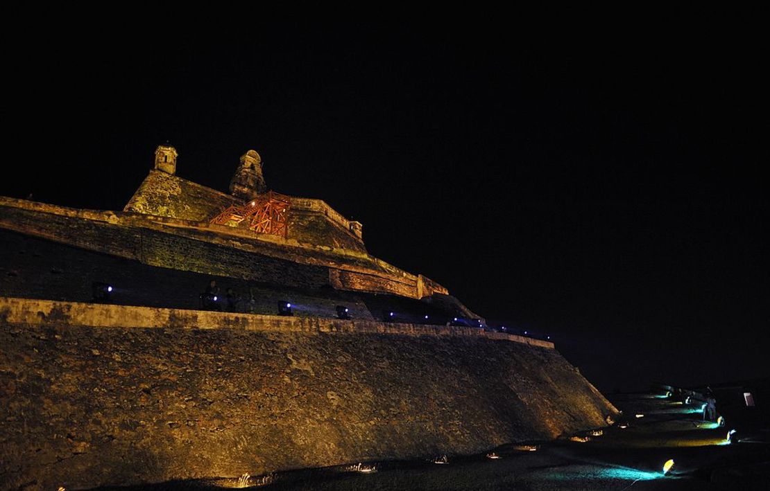 Castillo San Felipe de Barajas en Cartagena, el fuerte colonial más grande de Colombia, declarado Patrimonio de la Humanidad en 1984.