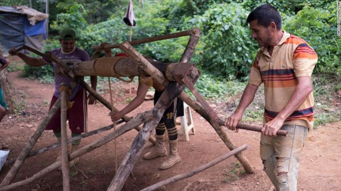 La entrada a una mina de oro que visitó CNN en el Arco Minero del Orinoco en Venezuela.