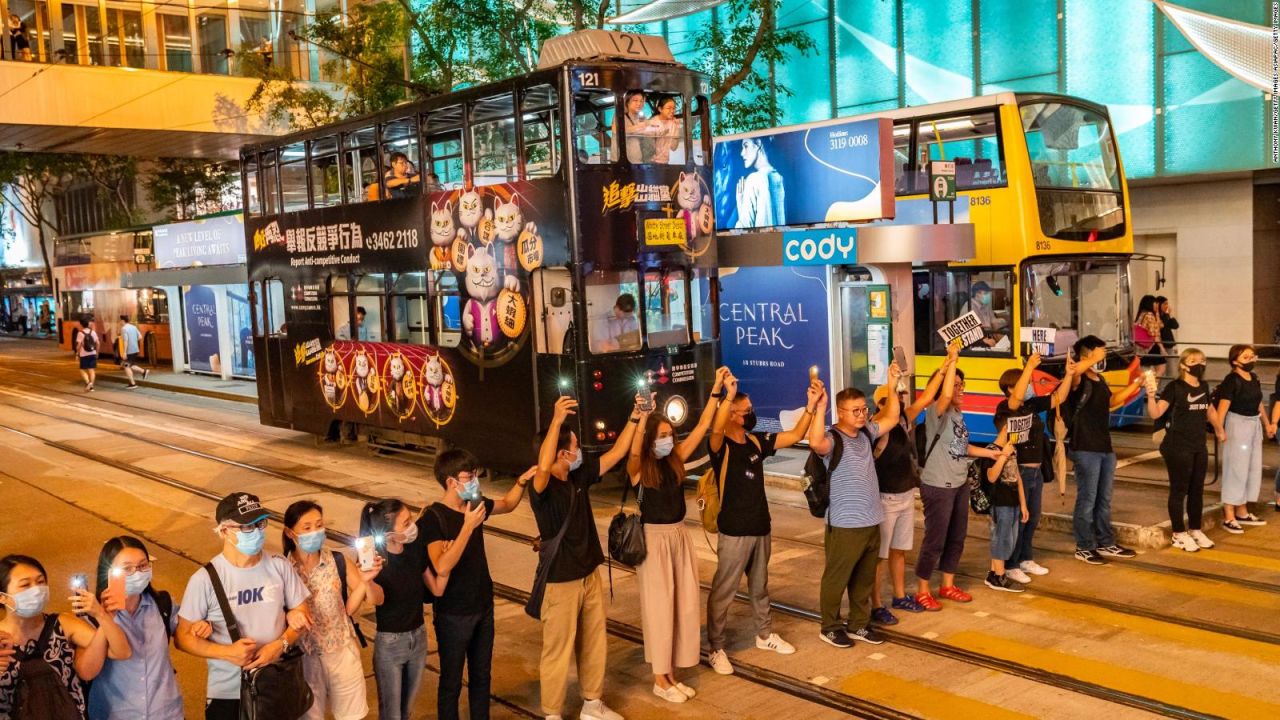 CNNE 692617 - enorme cadena humana en hong kong