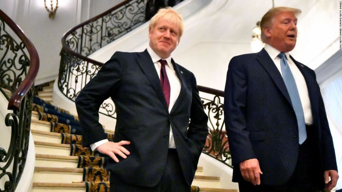 Donald Trump y Boris Johnson, primer ministro de Gran Bretaña, en Biarritz, Francia.