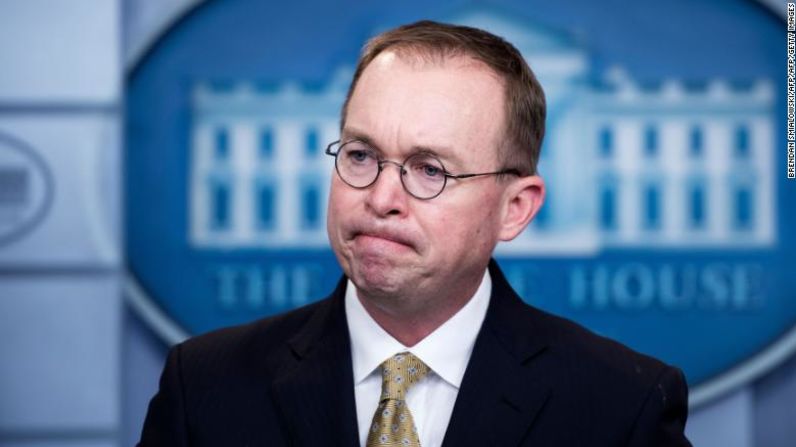 Mick Mulvaney, jefe de gabinete de la Casa Blanca (en funciones).