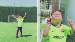 CNNE 702424 - mateo messi y un gol viral en su cumpleanos