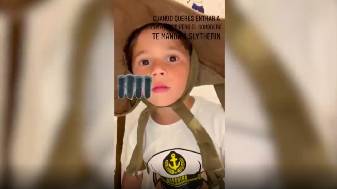 CNNE 703013 - el hijo de messi rompe en llanto al ser enviado a slytherin