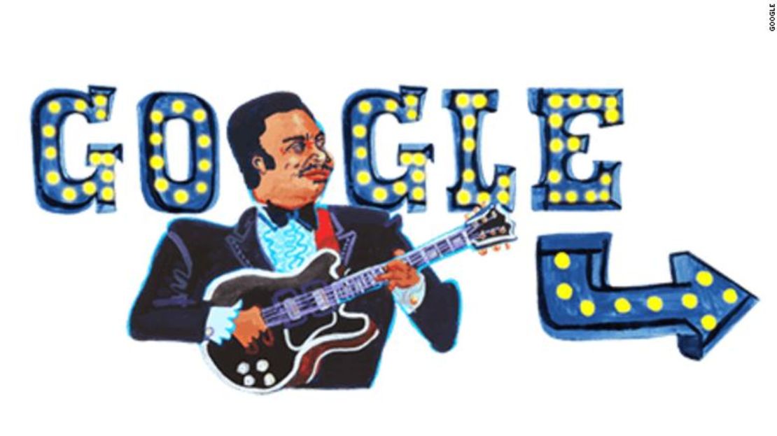 Doodle de Google por el aniversario del nacimiento de B.B. King.