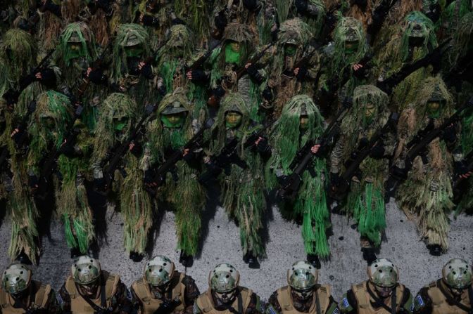 Desfile militar de Independencia en San Salvador el 15 de septiembre de 2019.