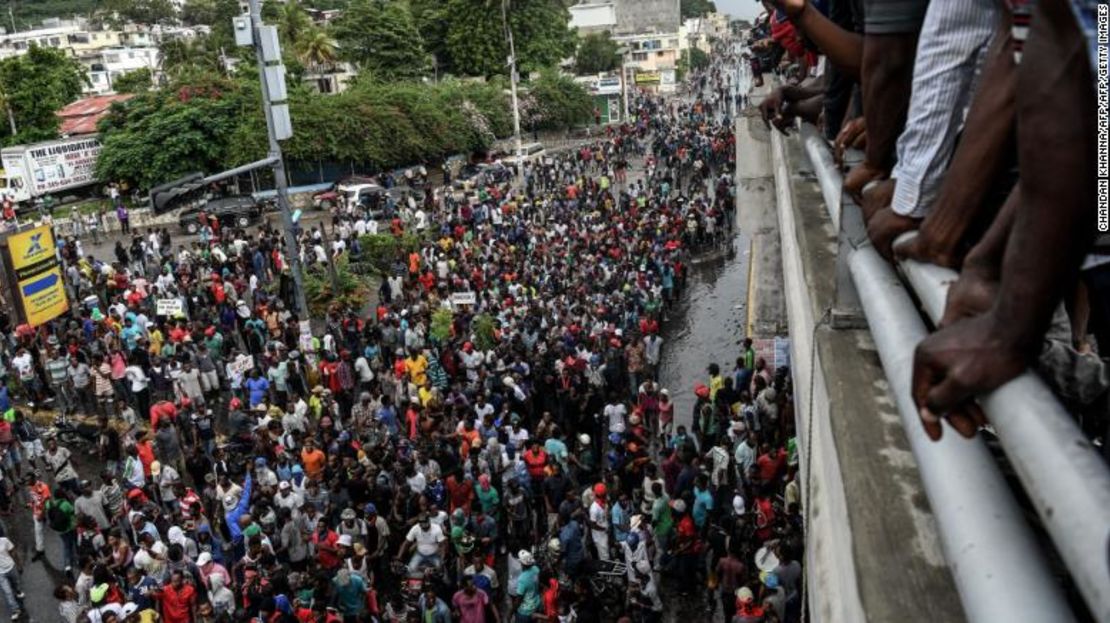 Protestas en Puerto Príncipe, Haití, el 20 de septiembre de 2019.