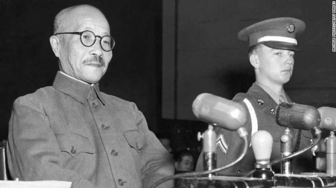 Hideki Tojo durante los juicios del Tribunal Internacional en Tokio en 1947.