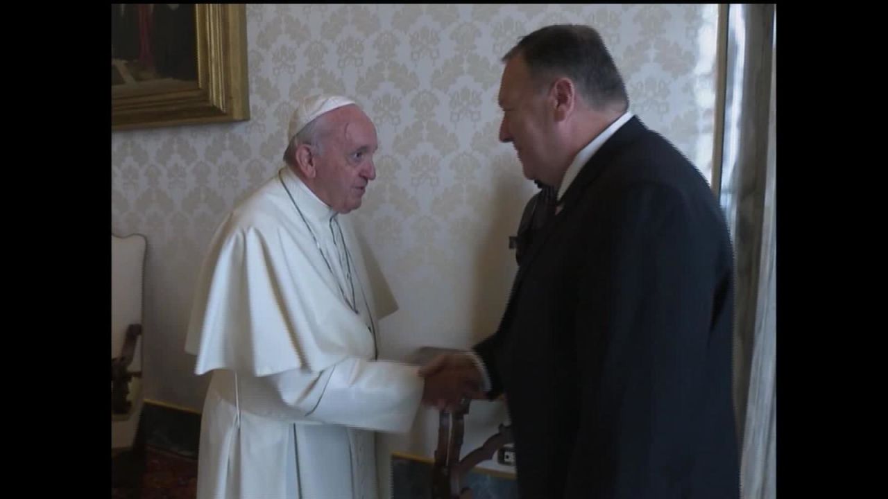 CNNE 712193 - encuentro entre pompeo y el papa francisco en el vaticano