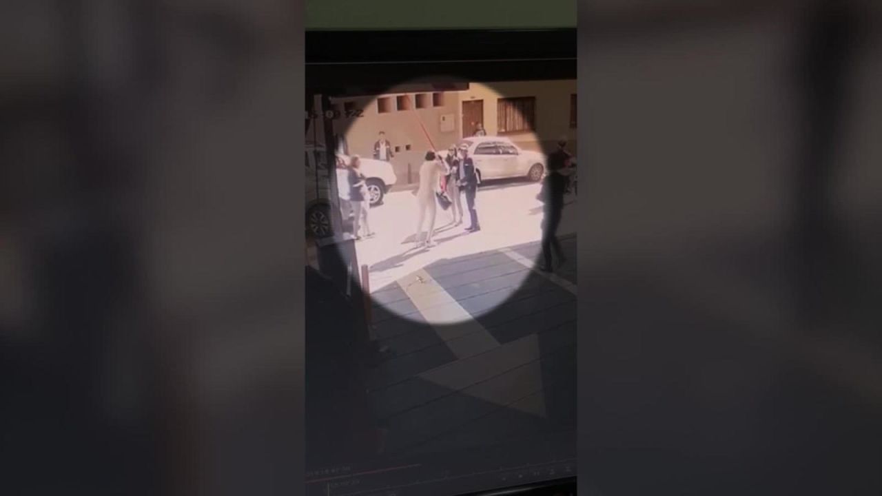 Imagen del video que captó el escape de Merlano.