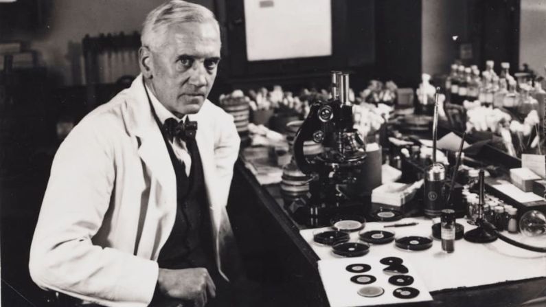 1945 — Mientras estudiaban las bacterias estafilococos, Alexander Fleming y sus colegas dijeron que notaron que una placa de Petri había sido contaminada con un hongo que había matado a todas las bacterias en el interior. Identificaron al hongo antibacteriano como miembro del género Penicillium, y se descubrió que mata con éxito una gran cantidad de otras bacterias, lo que lo convirtió en el primer antibiótico exitoso del mundo.