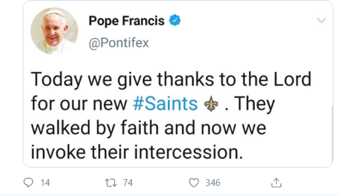 CNNE 717024 - papa francisco saints