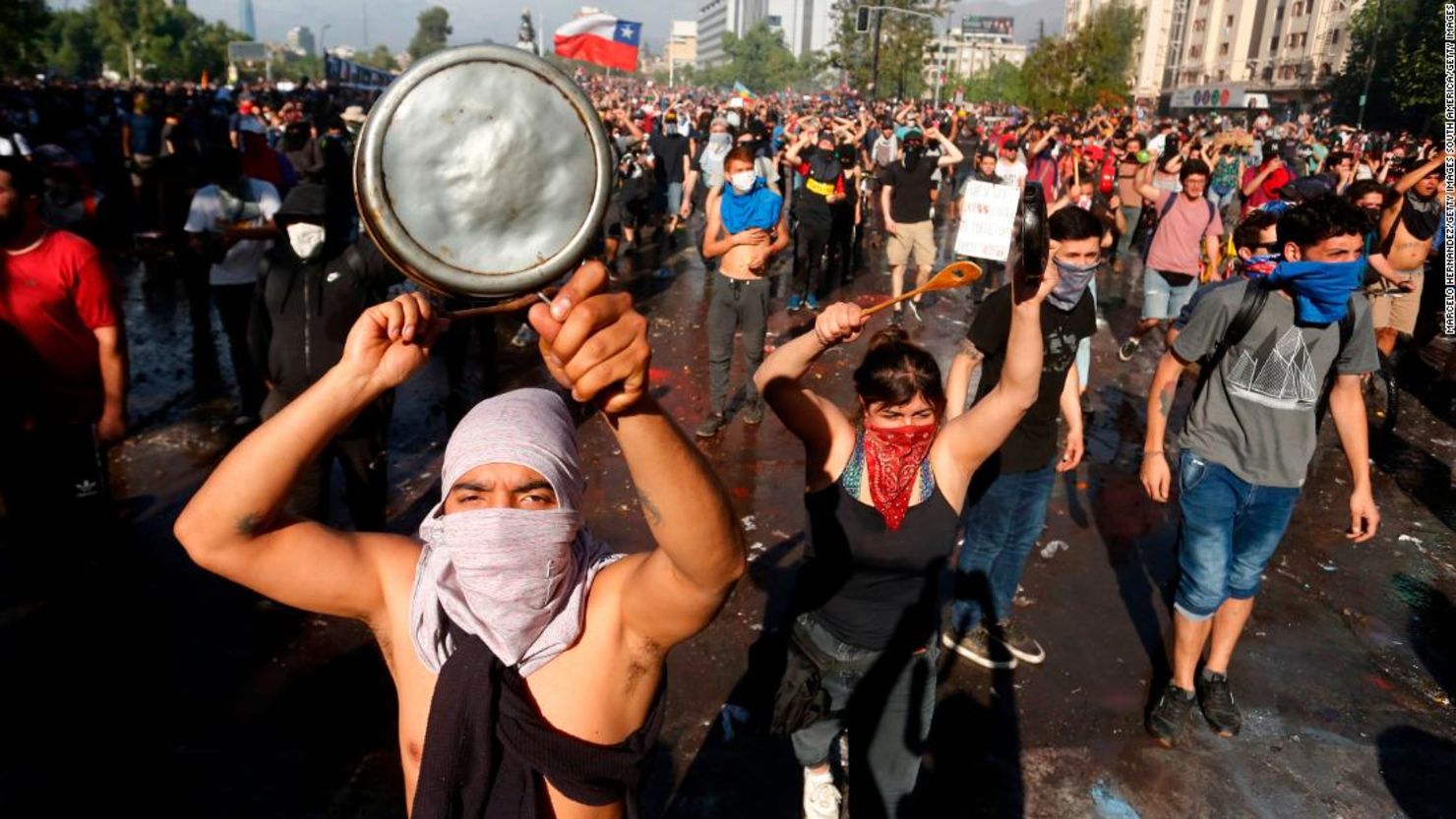 Las protestas en Chile