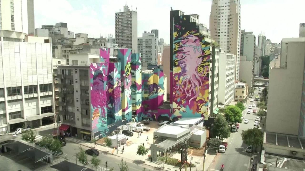 CNNE 722640 - estos grafitis le cambian la cara a sao paulo