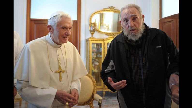 El papa Benedicto XVI visitó Cuba 14 años después de su predecesor. El viaje llegó poco menos de un año antes de su retiro. Durante su visita, el papa dijo a la audiencia que buscaba enfatizar "la importancia de la fe", destacando la necesidad de buenas relaciones entre la iglesia y la nación isleña.